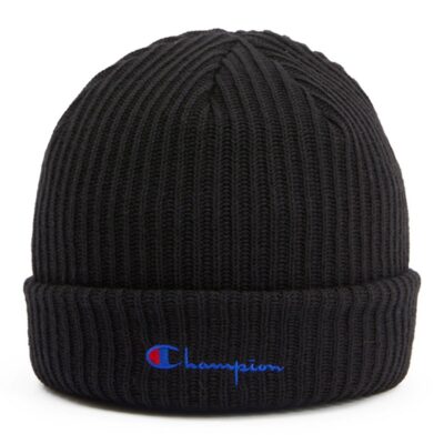 Champion Reverse Weave Script Logo Beanie Black