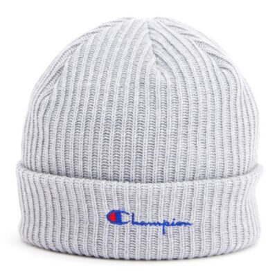 Champion Reverse Weave Script Logo Beanie Heather Grey